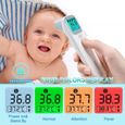 Thermomètre Frontal et Oreille, Thermomètre Numérique Infrarouge pour Enfant, Adulte - gris-1