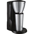 Cafetière Melitta Single 5 Therm Mug Acier brossé M728 Noir - 650W - 5 tasses - Stop goutte - Soupape d'arôme-1