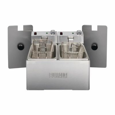 Friteuse électrique Double Bac Inox 2x3L - 3600W - 2 Thermostats