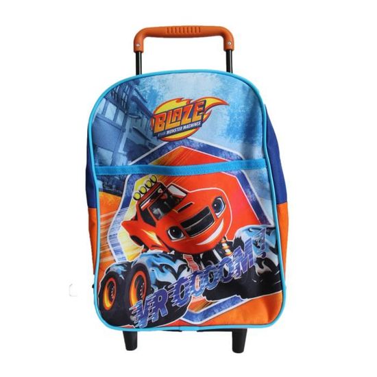 Cartable roulettes blaze et les monster machines Bleu bleu