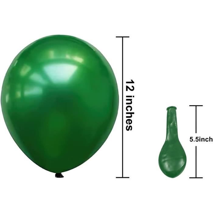 Ballon de baudruche vert foncé, lot de 50