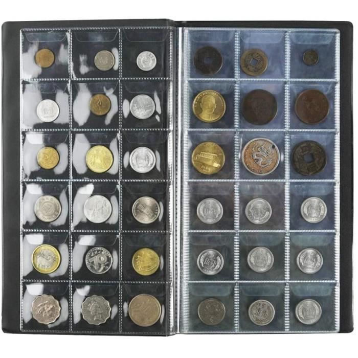 180 Pochettes Album de Collection Pieces de Monnaie, Album Collecteur  Convient pour Diamètre de Pièces de Monnaie Rangement Inférieu