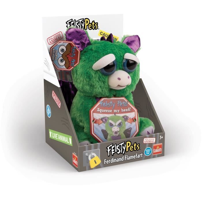 Goliath Feisty Pets Dragon Peluche A Fonction Achat Vente Peluche Cdiscount