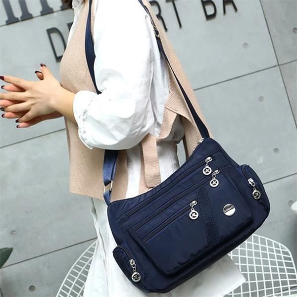 Sac Bandoulière Nylon Femme - 34x31cm Imperméable | Grande Capacité