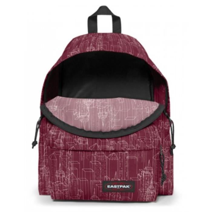 Sac dos scolaire Eastpak de la collection Padded Merlot Blocks