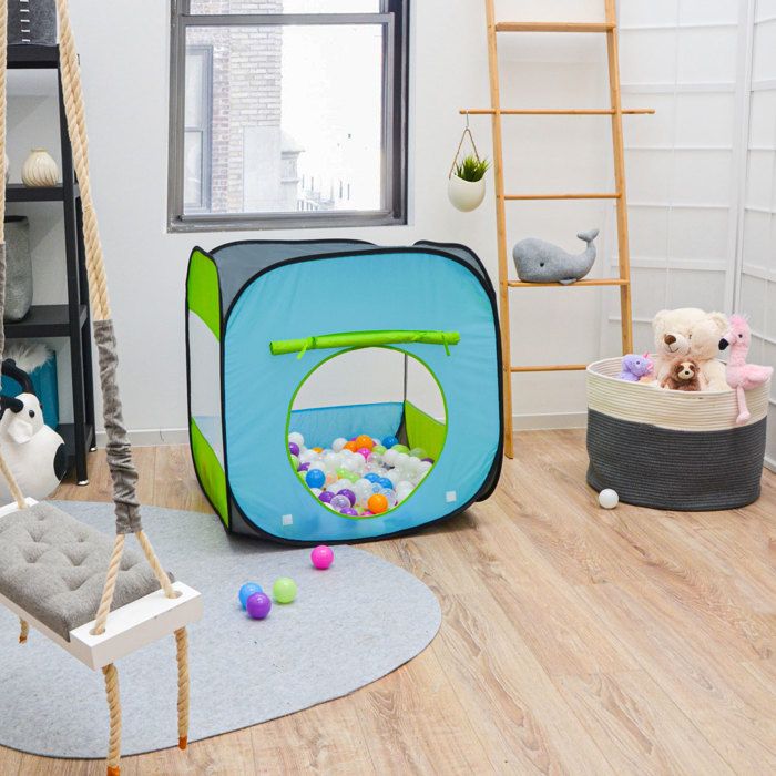 Tente De Jeu Pop-up XXL Avec 300 Balles + Sac De Transport - Espace Ludique Pour Enfants, Intérieur/extérieur