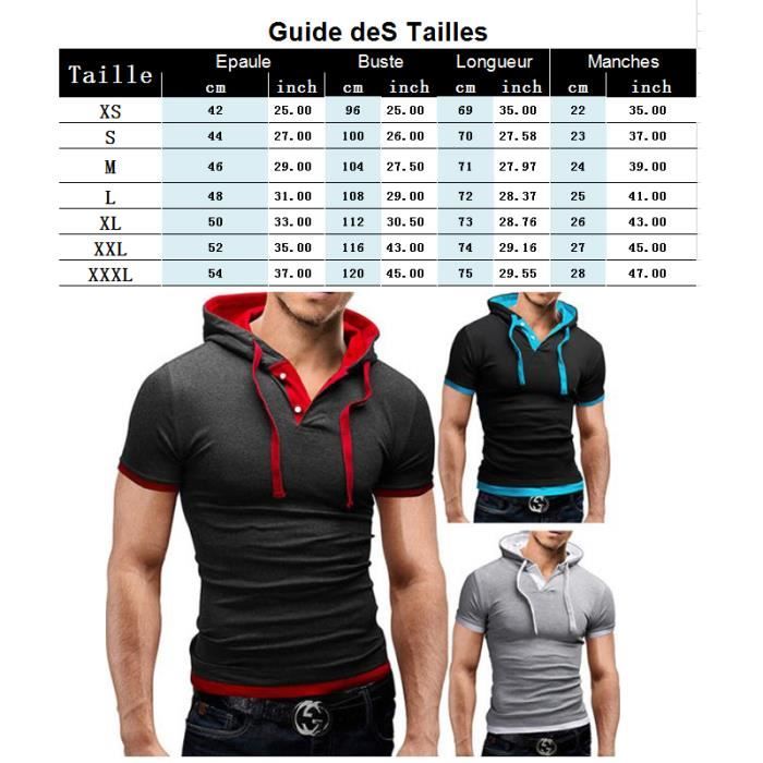 T shirt homme A capuche T shirt homme a Simple et decontracte Mode mince T shirt Vetement Masculin polo homme mode Blanc gris Cdiscount Pret a Porter