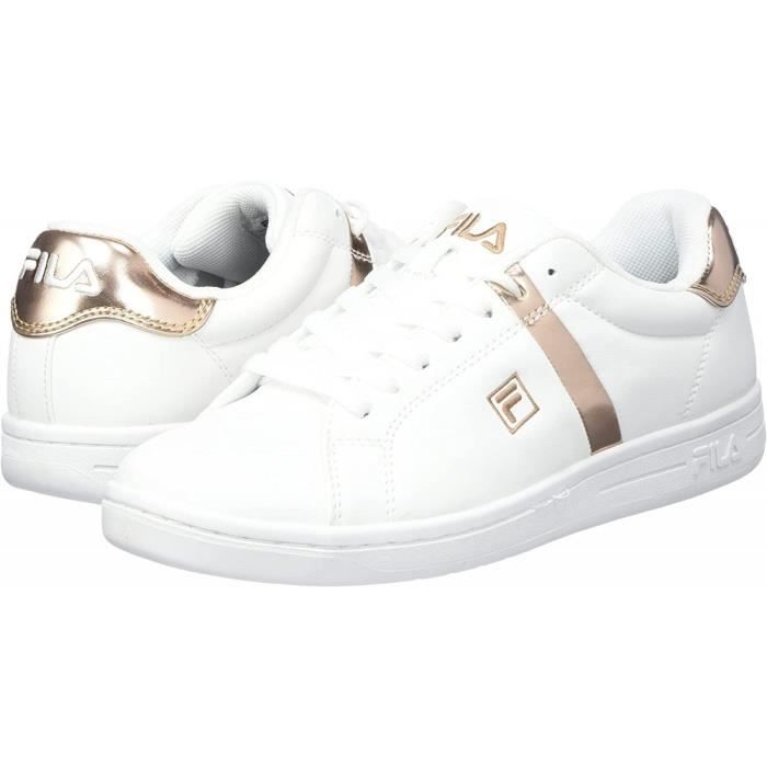 Basket Femme FILA Crosscourt 2 F Low WMN Blanc Lacets Genou haut Blanc Cdiscount Chaussures