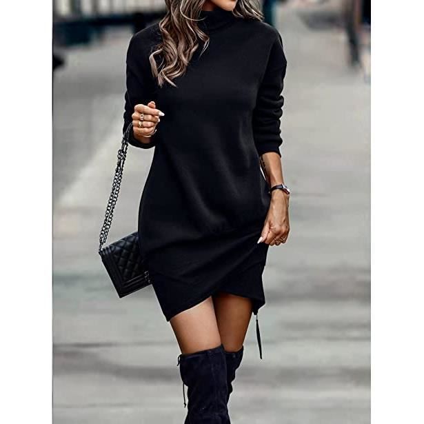 Robe laine noire hotsell femme
