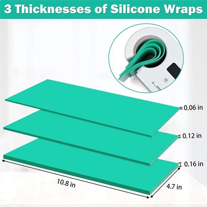 Lot De 3 Manchons Silicone Pour Sublimation Tasse - Épaisseurs 1.5/3/4mm - Compatible Presse à Tasse Cricut - 24.9x12.2cm