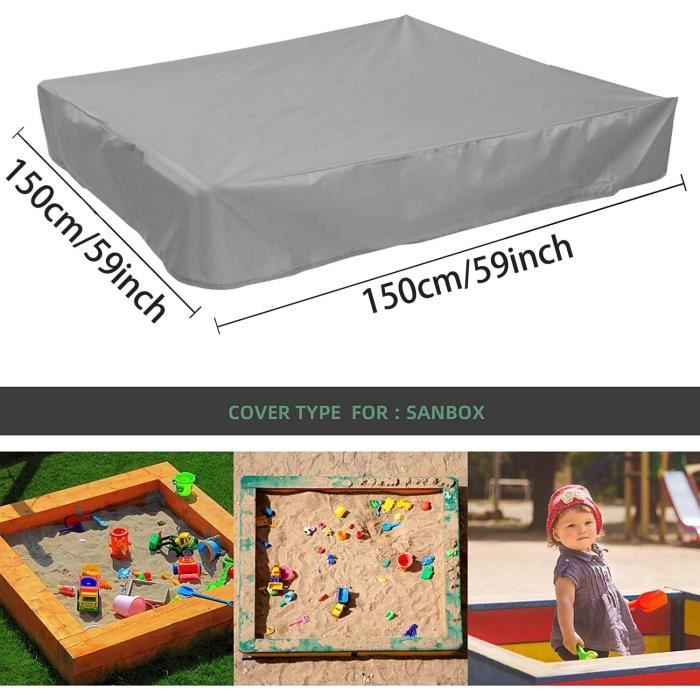 Couverture de bac à sable, bâche de bac à sable, bac à sable de bâche