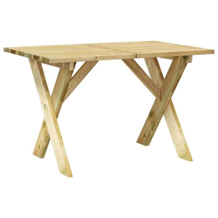 SIB Table de jardin 110x73x70 cm Bois de pin imprégné 7388289677728 ...