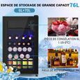 Réfrigérateur congélateur 76L (70L+6L) Classe F avec lumière LED et étagères réglables pour Vin Glace Boisson-2