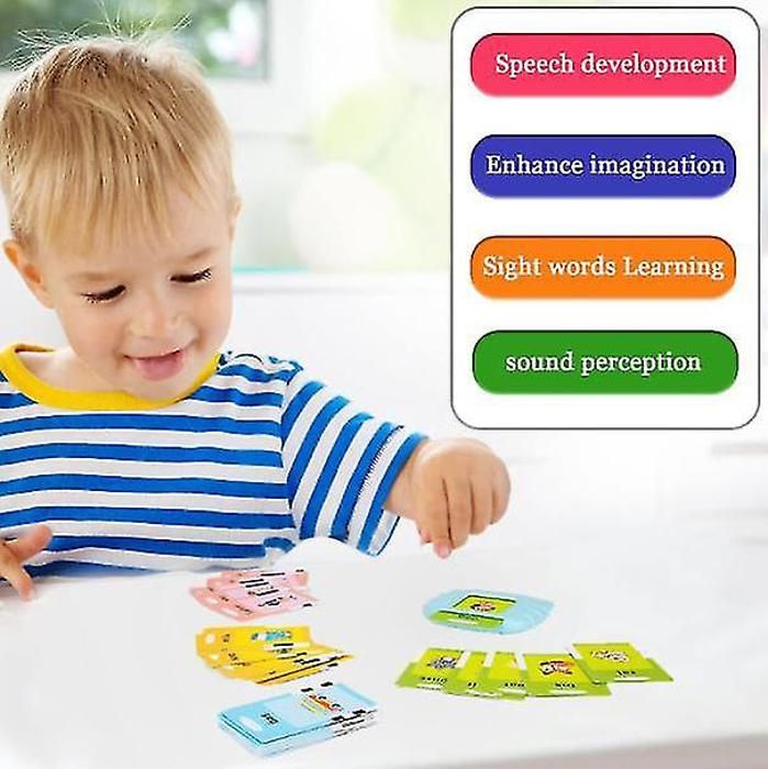Vspek Cartes Flash Parlantes 224 Mots – Jouet Éducatif Pour Tout-Petits 1-6 Ans – Rechargeable