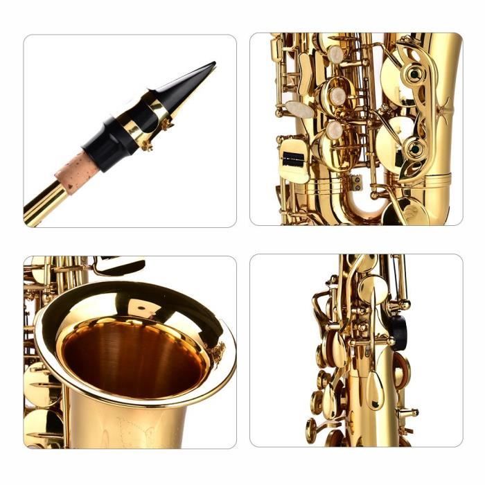Instruments de Saxophone Nouveau Coffret Cadeau D'embouchure De Saxophone  Doré Et De Saxophone Alto Super Excellent Instrument De Jeu (Color : Blue)  : : Instruments de musique et Sono