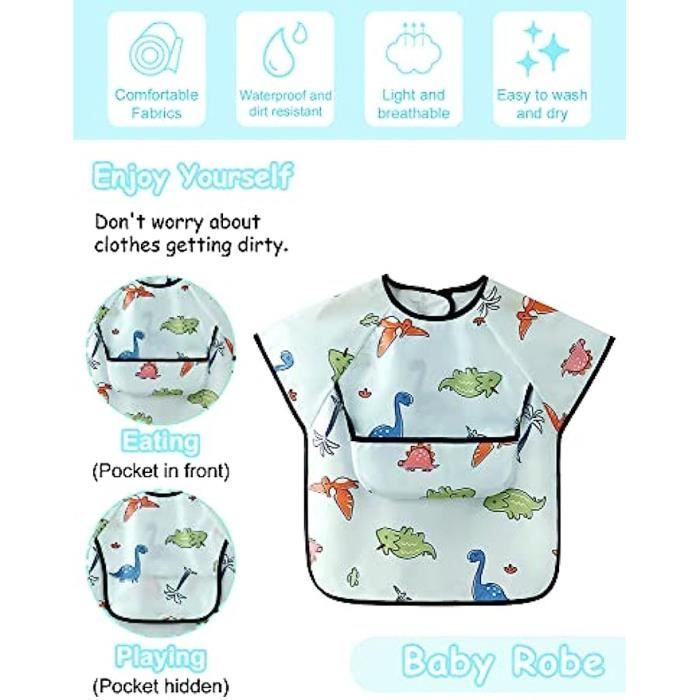 Bavoir Etanche,Bavoir Tablier,Tablier Bébé Alimentation,pour