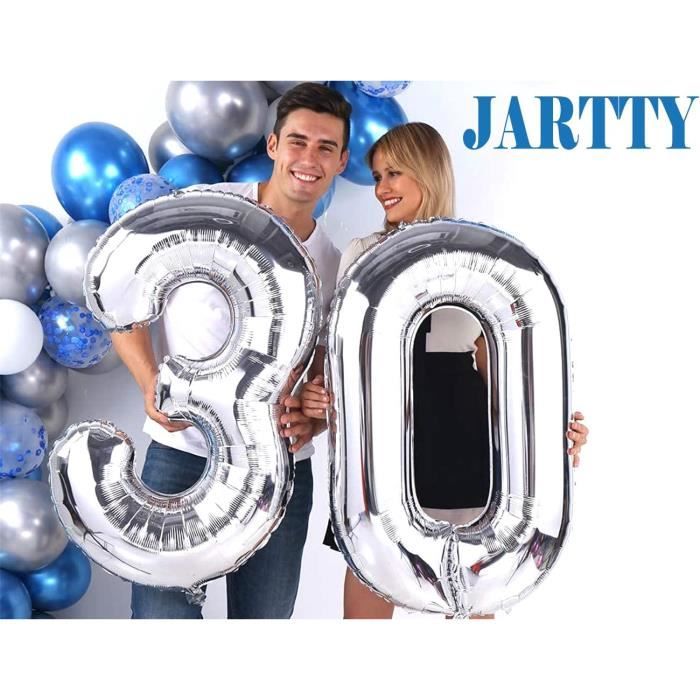 Ballons Anniversaire 40 ans Vert -101 CM Ballon Nombre 40 Gonflable en Foil - Décorations Anniversaire d'un homme femme - Fly avec l'hélium