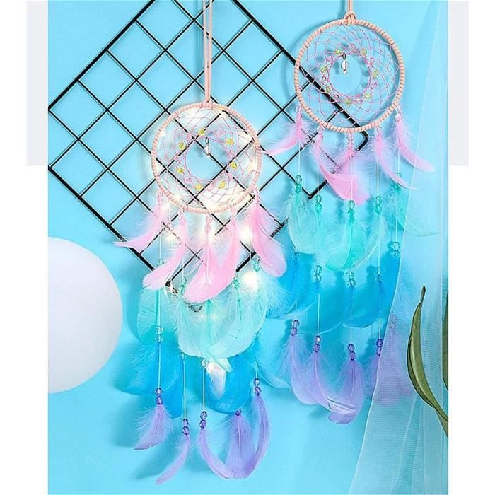 Attrape Reve Enfant Atrappe-Rêve Lumineux Dreamcatcher Doux Rose ...