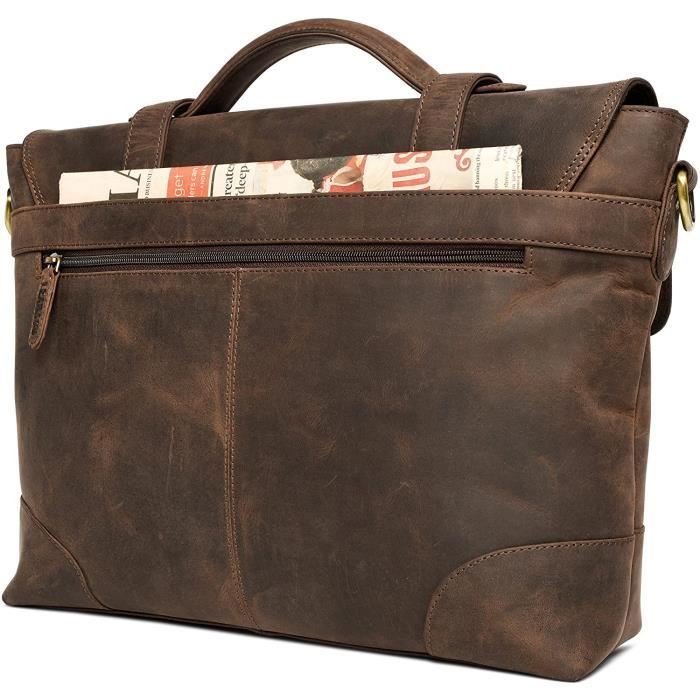 Sacoches pour ordinateur portable LEABAGS Liverpool Cartable retro Vintage en veritable Cuir de Buffle Muskat 32341 Cdiscount Bagagerie Maroquinerie