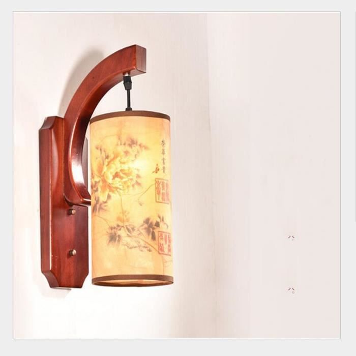 E27 Applique Murale en Céramique Chinoise pour Cuisine Salle à Manger Salon  Luminaire Céramique Lumière Accessoires de Chambre Escaliers Allée