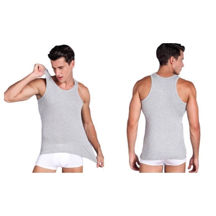 Débardeur Homme Sans Manches En Coton Léger - Pour Sport, Fitness, Musculation, Confortable Et Respirant