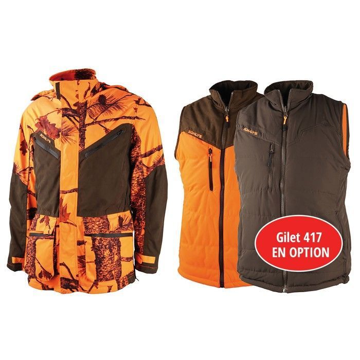 Veste De Chasse Polyvalente Somlys 475 Multi-hunt Camo Orange