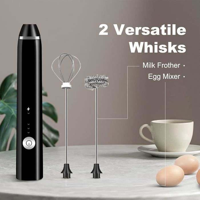 Acheter Mini mousseur à lait portatif, appareil à mousse, alimenté par batterie, démarrage à une touche, mélangeur d'œufs sans fil détachable, baguette mélangeur de café