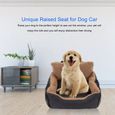 Siège d'auto pour chien Pet Dog Booster Siège De Voiture Soft Breathable Artificial Lambswool Pet C Kau animalerie sac Gris-3
