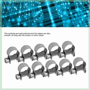 Colliers De Serrage Clamps Set 10Pcs Acier Inoxydable T Bolt Mini Pipe De Tuyau De Carburant Clip De Serrage De Tuyau Antirouille 6mm 20mm Taille Facultative(13 15Mm