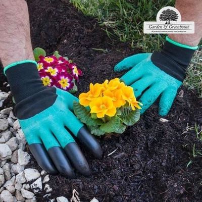 Lot De 3 Gants De Jardin Digz En Jersey De Coton - Orange, Taille L - Parfait Pour Le Jardinage, Le Désherbage Et Les Travaux Extérieurs