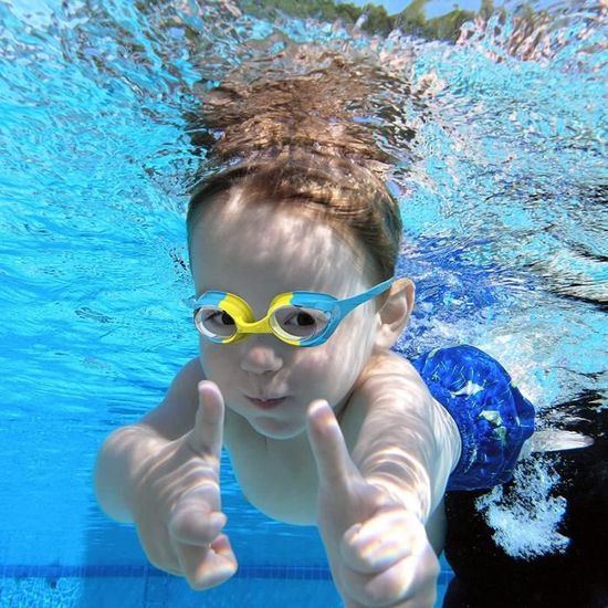 Lunette Piscine Enfant - Lunettes Natation pour Garçons Filles 4-12