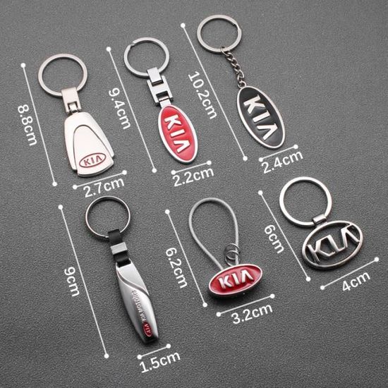 2 Pack 3d Logo de voiture Porte-clés en métal Chrome Remplacement
