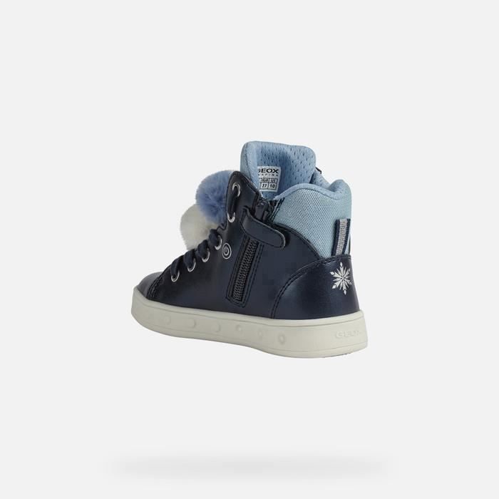 High Top Geox Fille Basket Geox Basket Fille Bleu Marine Basket