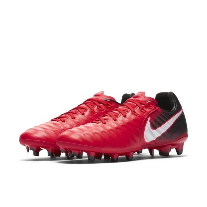 Nike Jr. Tiempo Legend VII FG Sol ferme Enfant Unisexe Semelle a crampons moules Noir Rouge Blanc Monotone Cdiscount Sport