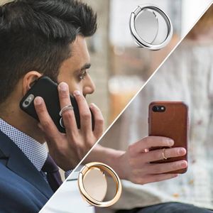 Bague Support Téléphone Dorée - Anneau Rotatif 360° Universel - Motif Chat Mignon