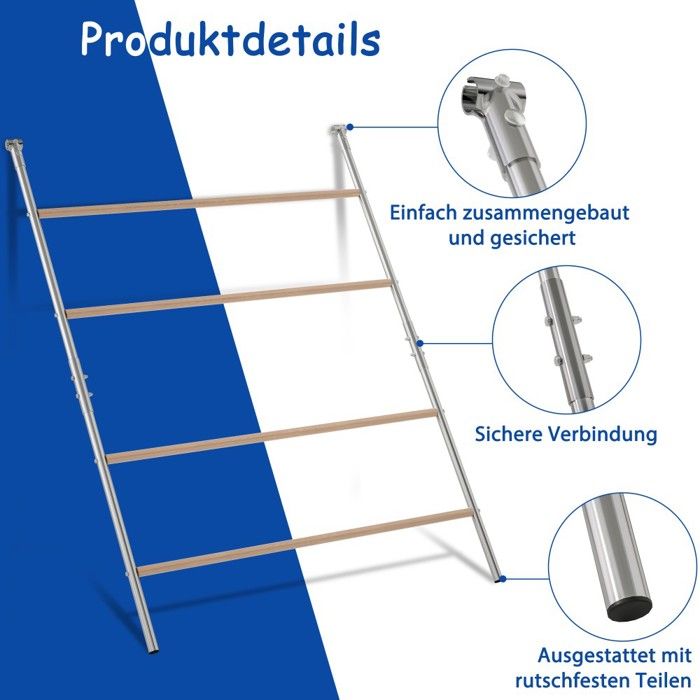 MaxxPet Perchoir Escalier 4 Niveaux Pour Poules – 140x105 Cm – Enrichissement Poulailler En Bois Robuste