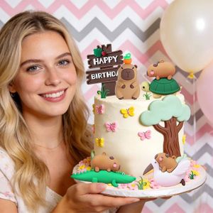 Accessoires de fête d'animaux: 8pcs Jungle Safari Cake Topper Set - Figures d'animaux sauvages, choix de fête de joyeux anniversaire, décorations de Accessoires de fête d'animaux: 8pcs Jungle Safari Cake Topper Set - Figures d'animaux sauvages, choix de fête de joyeux anniversaire, décorations de