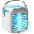 Mini climatiseur portable, petit refroidisseur d'air personnel, petit ventilateur de bureau à