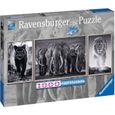Puzzle 1000 pièces - Triptyque Panthère, Éléphant, Lion - Ravensburger - Puzzle Adultes-0