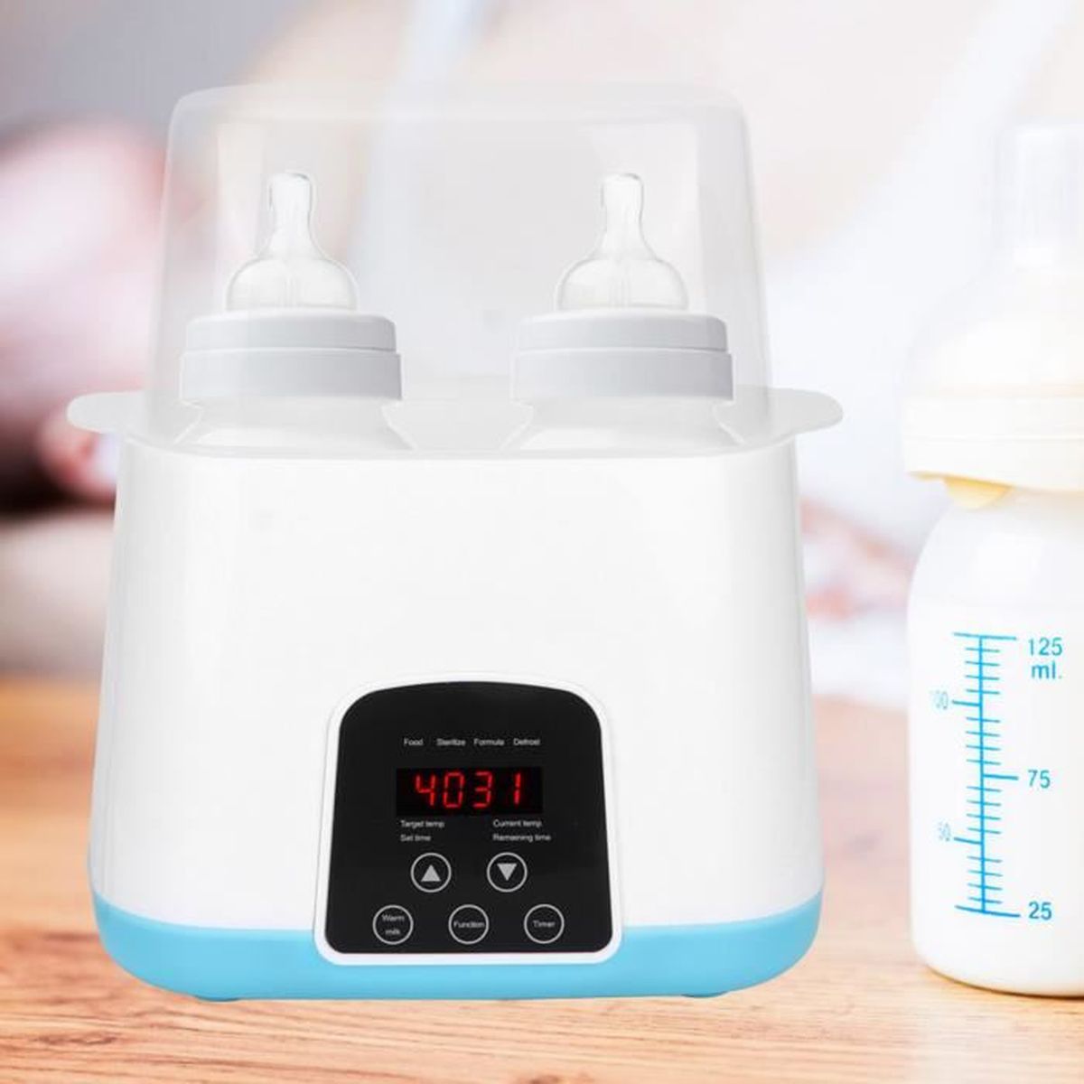 Chauffe-biberon électrique 8-en-1 - Stérilisateur, Maintien Au Chaud 24h - Écran LCD - 200W