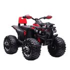 Voiture 4x4 Quad Buggy électrique Enfant HOMCOM 12 V 8 Km/h Max. Effets Lumineux sonores Selle avec Dossier Porte-Bagage Avant