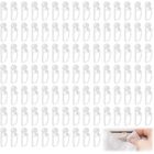 Crochets Pour Rideaux Universels BricoShopping - 50 Pièces En Plastique Blanc Renforcé Pour Rails Extensibles Type Américain