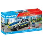 PLAYMOBIL 71729 Voiture police avec sirène et gyrophare, Action Heroes, Les policiers, 24 pièces, Dès 4 ans