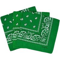 Lot de 3 bandanas paisley Vert  - Foulard coton motif cachemire vendu par 3 - taille unique