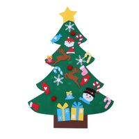 Feutre Arbre de Noël, Sapin de Noël Décoration Vitrine DIY Feutre  Ornements détachables Cadeaux de Noël pour Noël pour Les Enfants 