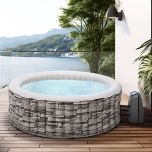 SPA COMPLET - KIT SPA Jacuzzi gonflable Carosino pour 6 personnes aspect