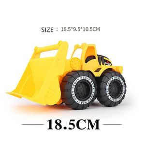 VOITURE - CAMION Jouet de voiture d'ingénierie de simulation de bébé classique, modèle de bulldozer d'ébène, jouet de tracteur