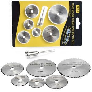 1 Mandrin Outil Xue 5Pcs HSS Lames de scie pour outil rotatif Disques Coupe Circulaire