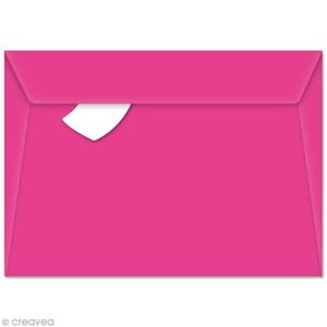 rose 25 enveloppes magenta fushia de ELCO 100 g/m² avec bande adhésive C6 = 162 x 114 mm 