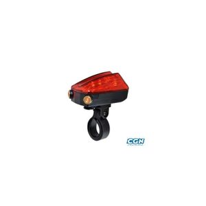 fixation porte bagage Eclairage velo pile ar atoo avec clignotant 5 fonctions